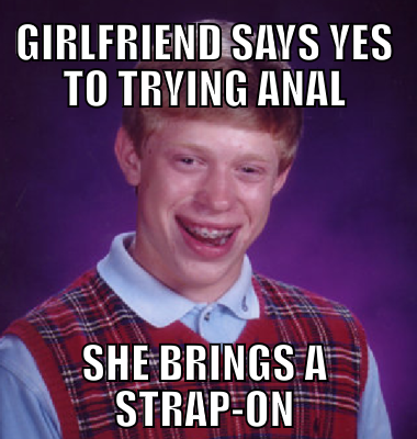 Girlfriend says yes to trying anal She brings a strap-on
