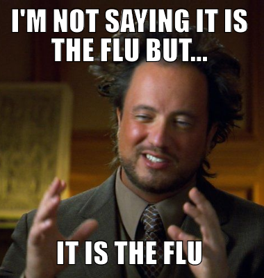 I'm not saying it is the flu but... It is the flu